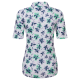 FootJoy Half-Sleeve Floral Print Lisle dámské golfové polo - Lavender/Mint/Navy