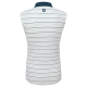 FootJoy Sleeveless Striped Lisle dámské golfové polo - White/Navy