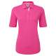 FootJoy Half-Sleeve Solid Pique dámské golfové polo - Hot Pink