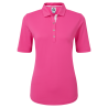 FootJoy Half-Sleeve Solid Pique dámské golfové polo - Hot Pink