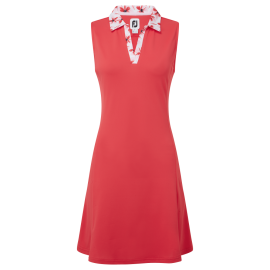 FootJoy Dress With Floral Trim dámské golfové šaty - Red