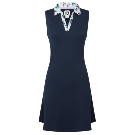 FootJoy Dress With Floral Trim dámské golfové šaty - Navy