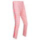 FootJoy Gingham LTWT Cropped 7/8 dámské golfové kalhoty - Pink/Red