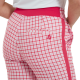 FootJoy Gingham LTWT Cropped 7/8 dámské golfové kalhoty - Pink/Red