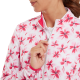 FootJoy Floral Print Full-Zip Midlayer dámská golfová mikina - Pink/Red/Black