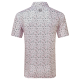 FootJoy Primrose Print Lisle pánské golfové tričko - Light Pink/White/Gravel