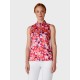 Callaway Geometric Floral Sleeveless dámské golfové polo - Pink Peacock