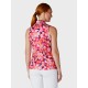 Callaway Geometric Floral Sleeveless dámské golfové polo - Pink Peacock