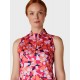 Callaway Geometric Floral Sleeveless dámské golfové polo - Pink Peacock