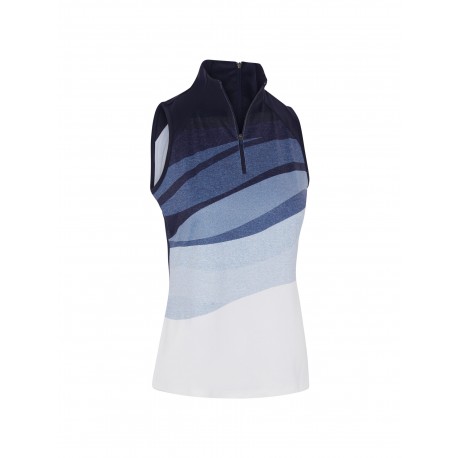 Callaway Gradient Wave Sleeveless dámské golfové polo - Peacoat