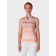 Callaway Striped Sleeveless Chev Placket dámské golfové polo - Papaya