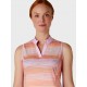 Callaway Striped Sleeveless Chev Placket dámské golfové polo - Papaya