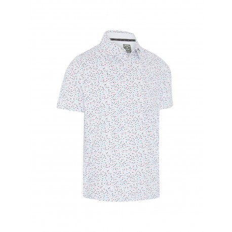 Callaway All-Over Chev Confetti Print pánské golfové polo - Bright White