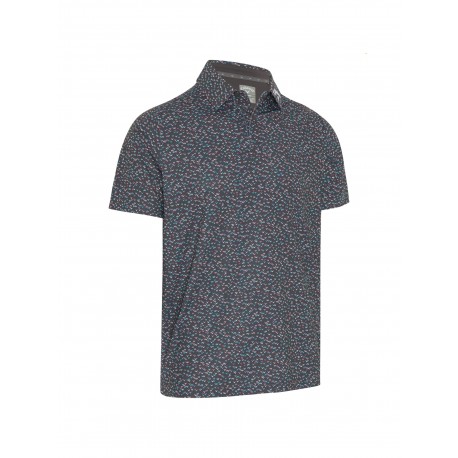 Callaway All-Over Chev Confetti Print pánské golfové polo - Asphalt