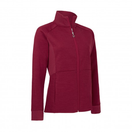 Callaway Full Zip Hexagon dámská golfová mikina - Persian Red Heather