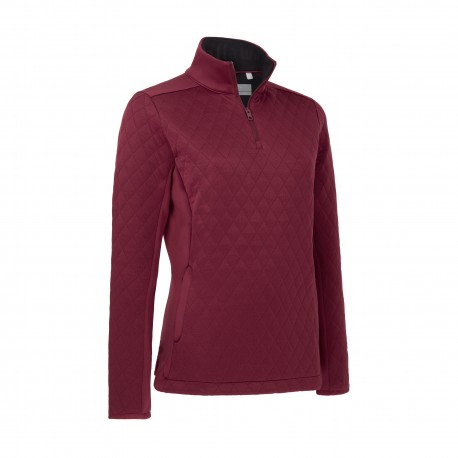 Callaway Full Zip Quilted dámská golfová mikina - Rumba Red